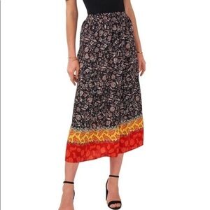 Vince Camuto floral tiered midi skirt, size S, NWT